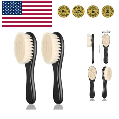 Cepillo de barbero de 2 piezas para hombres cepillo para barba cuello plumero herramienta de limpieza aseo... Foto 1 de 4