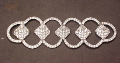 Flapper Era 20's Pot Metal Rhinestone Vintage Clothing Embellishment Belt Sash - Image 1 of 4