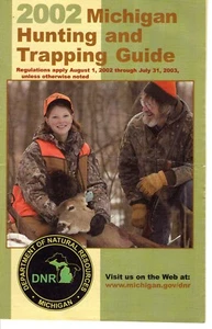 2002 MICHIGAN DNR HUNTING GUIDE DIGEST RULES HUNTER LICENSE - MI-DEER-PATCH - Picture 1 of 1