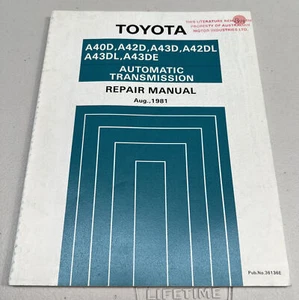 Toyota Celica A40D - A44DL 1981 transmisión automática manual de reparación - Imagen 1 de 7