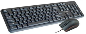 INFAPOWER - Wired Keyboard & Mouse Deskset, Black - Picture 1 of 3