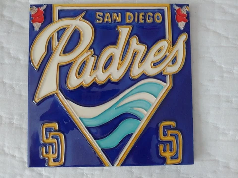San Diego Padres Tile Decor Wall or Counter Decoration MLB Excellent Condition Cover