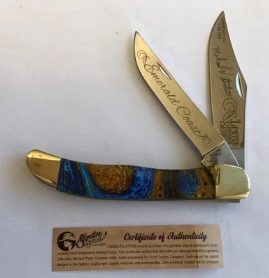 Michael Prater,German Bull Knives,Limited Hundred Series “Emerald Coast “ - Image 1 of 4