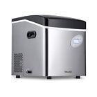Newair Portable Ice Maker 50 lb. Daily, 12 Cubes in Under 7 Stainless Steel 