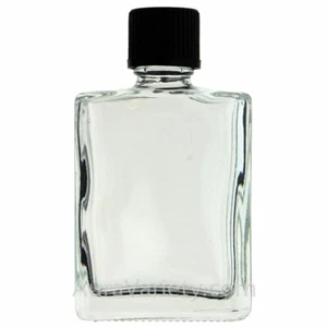 1 OZ 30 ML BOTELLAS DE VIDRIO RECTANGULARES DE ACEITE DE PERFUME RECARGABLES CON TAPAS NEGRAS - Imagen 1 de 3