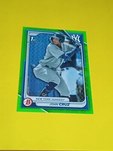 2024 Bowman Prospects Neon Green Parallel 099/399 John Cruz #BP-77 - Bild 1 von 2