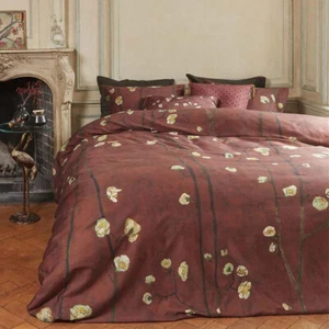 Van Gogh Plum Blossoms Red Cotton Sateen Quilt Cover Set by Bedding House - Picture 1 of 5