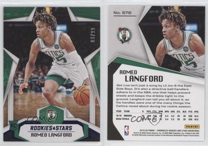 2019 Panini Chronicles Rookies and Stars Blue /99 Romeo Langford #676 Rookie RC