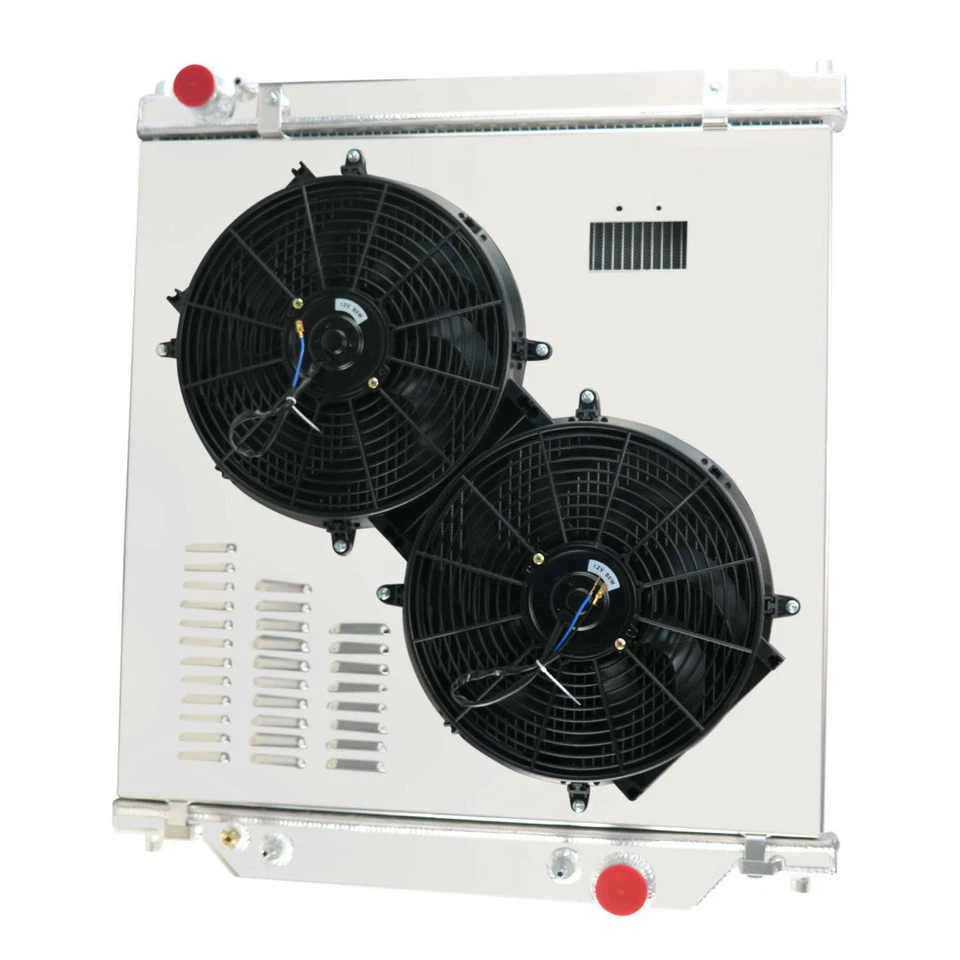 4Row Aluminum Radiator+Shroud Fan For 2003-2007 2006 Ford F250 F350 F450 6.0L V8 Foto 1 de 4