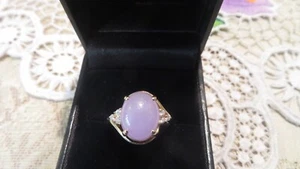 Precioso anillo de diamantes/cabujón de oro amarillo de 14K, talla 8 4,3 gr - Imagen 1 de 8