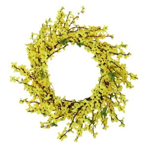 Ghirlanda di fiori con ciondolo Forsizia simulata decorazione ghirlanda fatta a mano - Foto 1 di 12