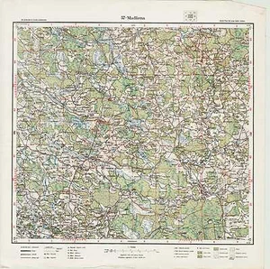 1926 Vintage army topographic map MADLIENA (Latvia), scale 1:75 000 - Picture 1 of 4