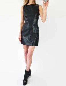 Versace jeans Couture faux leather dress SZ 40/26 - Picture 1 of 6