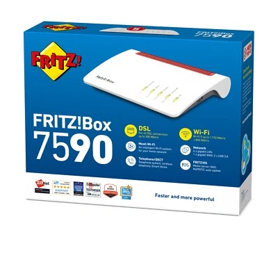 AVM FRITZ!Box 7590 DSL Modem HighEnd WLAN Router AC+N DECT 800Mbit/s zweite Wahl - Bild 1 von 4