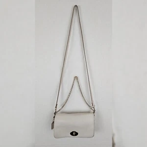 Coach Crossgrain Leather White Mini Crossbody F34604 Free Ship - Picture 1 of 23