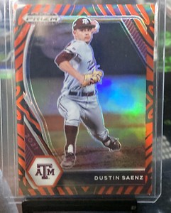 2021 Prizm Draft Picks Base Tiger Stripes Prizm #112 Dustin Saenz /99