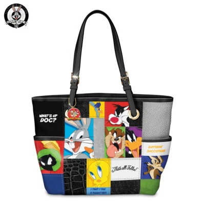 Bolso de Mano LOONEY TUNES 8 Personajes y Sus Frases Icónicas Bradford Exchange Foto 1 de 4