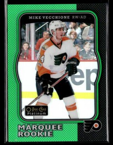 2017-18 O-Pee-Chee Platinum Retro Rainbow Green #R93 Mike Vecchione /49