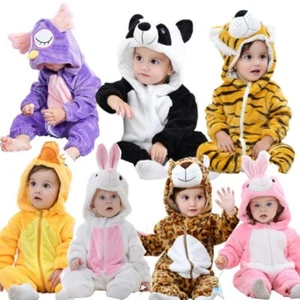 Anime Kids Unicorn Pajamas 1 2 3 4 Years Animal Cosplay Clothes Winter Soft Warm - Picture 1 of 33