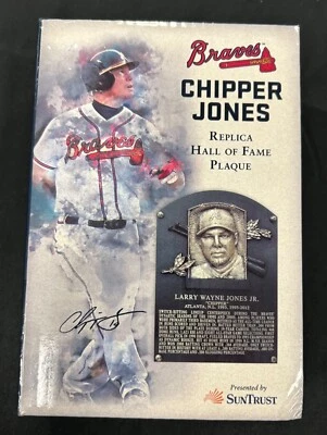 Chipper Jones Atlanta Braves HOF Replica Plaque Truist Park 2018 SGA - Image 1 of 2