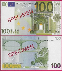 EURO 100 EURO ESEMPLARE 2001 UNC LE ETÀ E GLI STILI DELL'EUROPA,SUL FRONTE CI SONO S - Foto 1 di 1