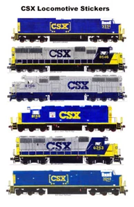 CSX Locomotives 6 individual Stickers Andy Fletcher - Picture 1 of 1