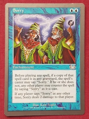 Magic The Gathering UNGLUED SORRY blue card MTG - Image 1 of 2