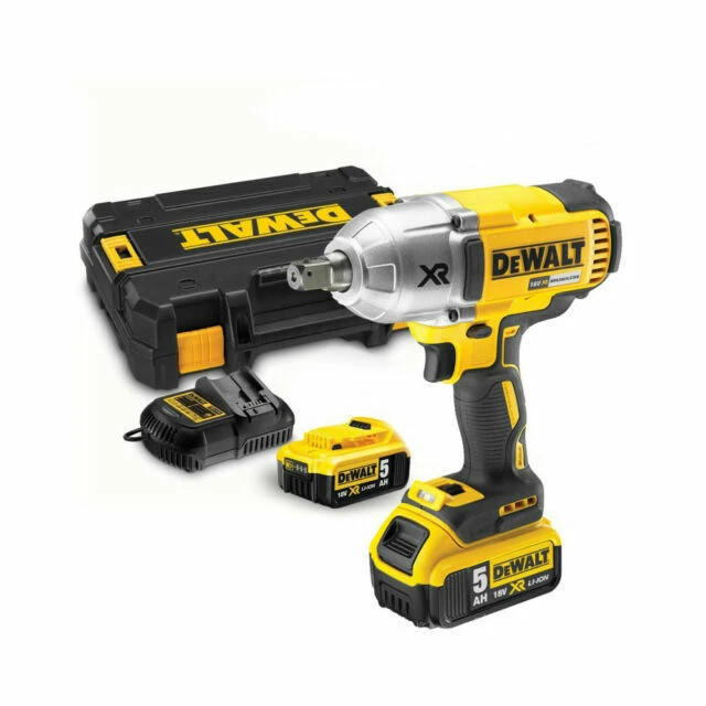 DEWALT DCF899P2-QW Set do Avvitatore ad impulsi con Batterie, Caricabatterie e Valigetta - Gialli/Neri