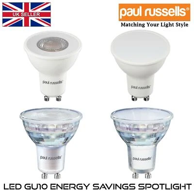 PAUL RUSSELLS GU10 LED Bulbs Spot Lights Lamps Warm Cool Day White Down Lights Lightbulbs 240V