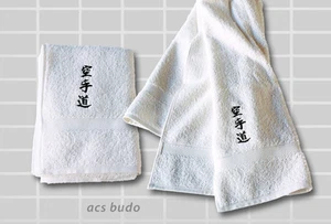 Duschtuch mit Stick jap. Kanji Karate, Aikido, Judo, Jiu-Jitsu, Taekwondo, Budo - Bild 1 von 2