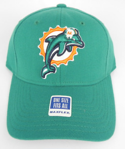MIAMI DOLPHINS NFL FOOTBALL SLOUCH VTG RELAXED FLEX-FIT TEAL DAD CAP HAT NEW!