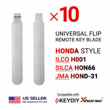 10x New Uncut Universal Flip Remote Key Blade Honda Type HO01 HON66 HOND-31