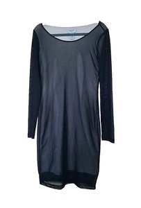 CARMEN MARC VALVO Womens Black Mesh Overlay Dress Medium - Picture 1 of 6