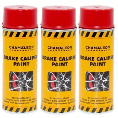 Bremssattellack Rot  3 x 400ml Spray glänzend 1K Sattelfarbe CALIPER Chamäleon - Bild 1 von 4