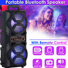 1000W Portable Bluetooth Party Speaker Woofer Heavy Bass Sound System w/remote
