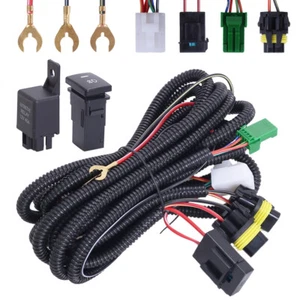 Car Fog Light Wiring LED Indicator Switch Harness Socket Wire with 12V 40A Relay - Picture 1 of 15