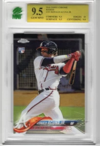 Ronald Acuna Jr 2018 Topps Chrome Rookie RC #193 Atlanta Braves MNT Graded 9.5 - Bild 1 von 2