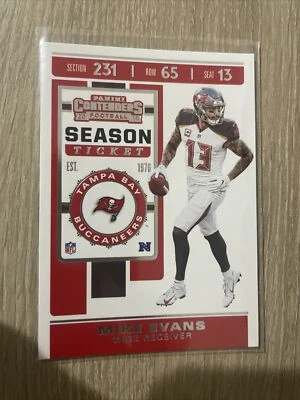 2019 Panini Contenders Season Ticket #82 Mike Evans Tampa Bay Buccaneers - Image 1 of 2