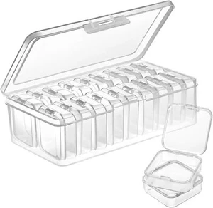 Diamond Painting Storage Box 18pcs Transparent Bead Organiser Jeweller Craft Art - Picture 1 of 6