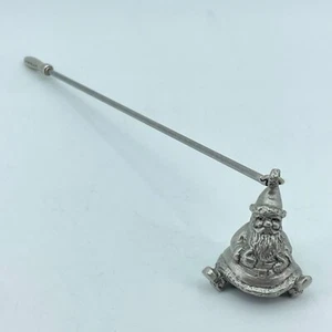 RAWCLIFFE Peltre Santa Vela Snuffer 1979 Decoración de Navidad De Colección 10.5" EE. UU. - Imagen 1 de 7