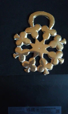 Horse Brass MédaillonVintage Anglais calèche harnais en laiton d'un cheval - Photo 1/2