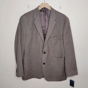 NWT Lands' End | Tailored Fit Brown Two Button Wool Blazer Size 42 Short - Picture 1 of 5