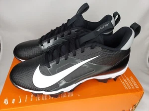 Nike Alpha Men's Menace 4 Shark Molded Football Cleats Black | White - Picture 1 of 7