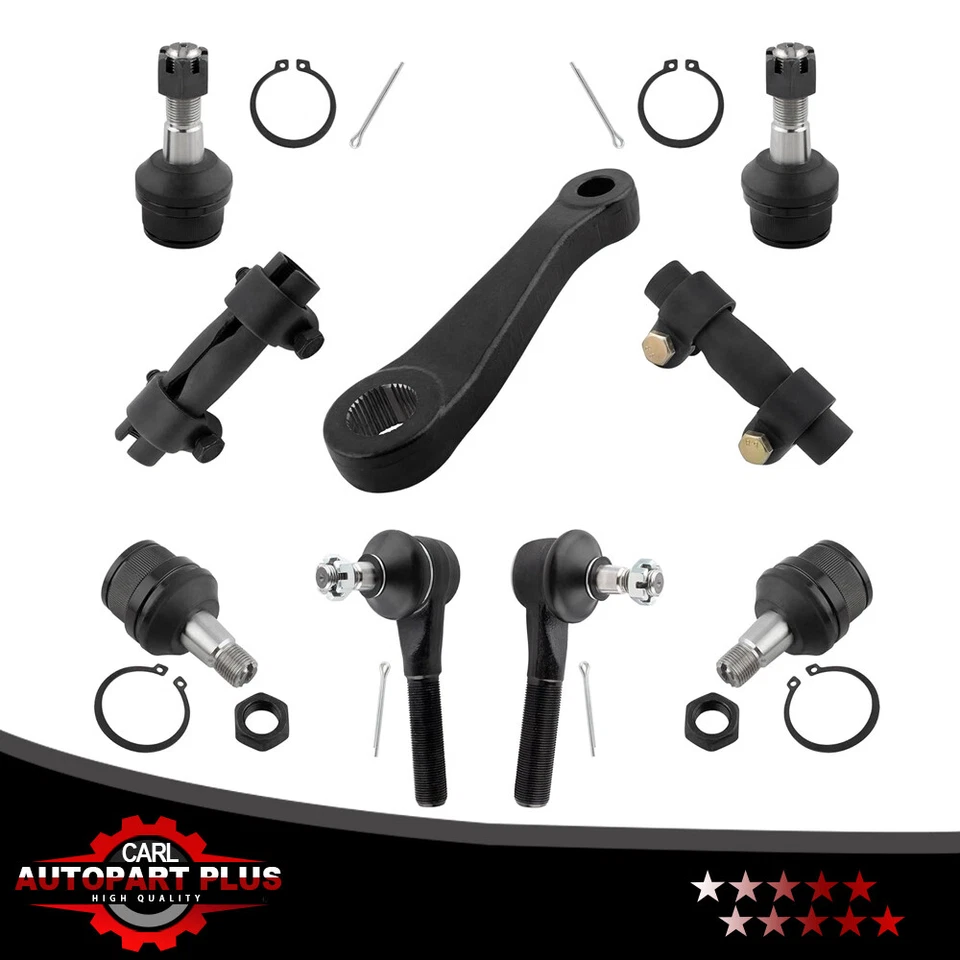 9pc Front Complete Steering Tie Rod Ends Ball Joints for F-150 & Bronco 4WD - Image 1 of 4