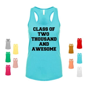 Class Of Two Thousand And Awesome students grads graduates high Women's Tank - Picture 1 of 3