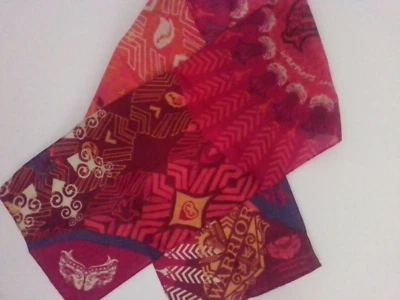 2x Bufandas Guerreros en Rosa Diseño Geométrico Ford Colección 53" x 9" NUEVO en Bolsa Foto 1 de 4