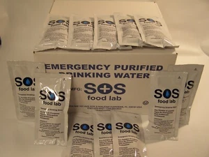 SOS Notfall Trinkwasser (64 Pakete mit 4,227 flüssigen Unzen)32 Tage Überlebensrationen - Bild 1 von 2