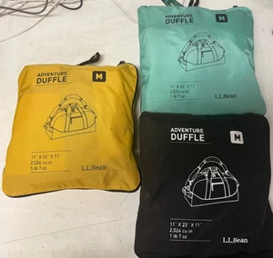 LL Bean Adventure Duffle Medium Nylon Water Resist Tote Carry-On Assorted Colors - Picture 1 of 5