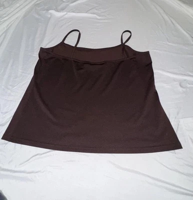 Angel Size 14 Brown Polyester/Spandex Spaghetti Straps Tank Top - Image 1 of 4