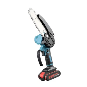 B-Mini Chainsaw 4 Inch 6 Inch Portable Chainsaw With Security Lock 2 Chains 21V - Picture 1 of 12